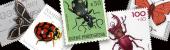 Los insectos y los timbres postales